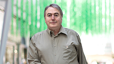 TD colleague Bill Mancini stands in the lobby of the Toronto Dominion Centre.