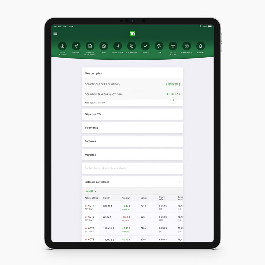 Lancer la vidéo: Appli TD